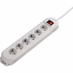 Hama Colour, 6 sortie(s) CA, 230 V, 16 A, 3500 W, Blanc, Plastique