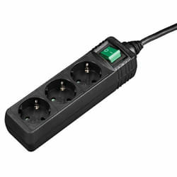 Hama 00121906 protection surtension Noir 3 sortie(s) CA 230 V 3 m