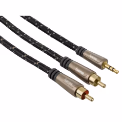 Hama 3m 2 x RCA - 3.5mm m/m, 2 x RCA, Mâle, 3,5mm, Mâle, 3 m, Marron