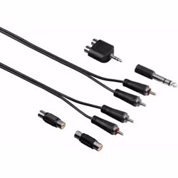Hama 00122329, 2 x RCA, Mâle, 2 x RCA, Mâle, 2,5 m, Noir