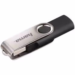 Hama Rotate 128GB USB 2.0, 128 Go, USB Type-A, 2.0, 6 Mo/s, Pivotant, Noir, Argent