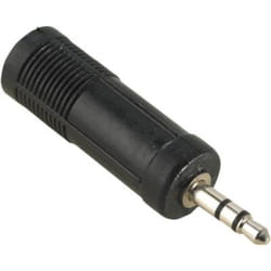 Hama 75122388 changeur de genre de câble 6.3mm FM 3.5mm M Noir