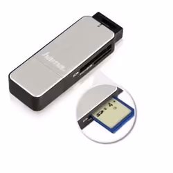 Hama 123900, MicroSD (TransFlash), MicroSDHC, MicroSDXC, MMC, SD, SDHC, SDXC, Noir, Argent, USB 3.2 Gen 1 (3.1 Gen 1), 68,1 m ...