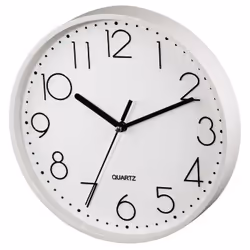 Hama 00123166, Mur, Horloge à quartz, Cercle, Blanc, Plastique, Verre