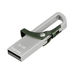 Hama "HOOK-STYLE", lecteur USB flash 32 Go USB Type-A 2.0 Vert, Métallique