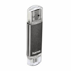 Hama Laeta Twin, 32GB lecteur USB flash 32 Go USB Type-A 2.0 Gris