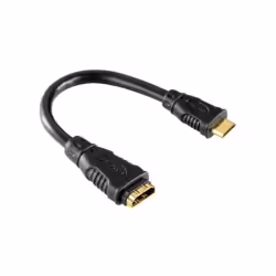 Hama 75122235, 0,1 m, HDMI Type A (Standard), HDMI Type C (Mini), 1920 x 1080 pixels, 10,2 Gbit/s, Noir