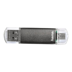 Hama Laeta Twin 64GB USB 2.0 lecteur USB flash 64 Go USB Type-A / Micro-USB Gris