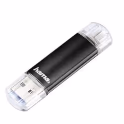 Hama Laeta Twin, 32GB, 32 Go, USB Type-A / Micro-USB, 3.2 Gen 1 (3.1 Gen 1), 45 Mo/s, Casquette, Noir