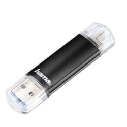 Hama Laeta Twin, 64GB lecteur USB flash 64 Go USB Type-A / Micro-USB 3.2 Gen 1 (3.1 Gen 1) Noir
