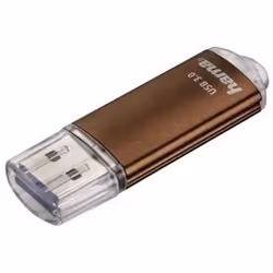 Hama Laeta, 64 Go, USB Type-A, 3.2 Gen 1 (3.1 Gen 1), 45 Mo/s, Casquette, Marron