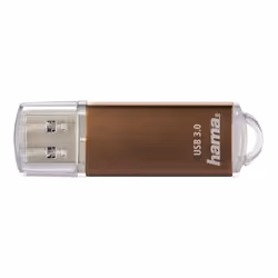 Hama Laeta, 128GB, 128 Go, USB Type-A, 3.2 Gen 1 (3.1 Gen 1), 45 Mo/s, Casquette, Marron