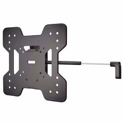 Hama 118051, 75 x 75 mm, 200 x 200 mm, -5 - 15°, 6°, Aluminium, Plastique, Chrome, Noir
