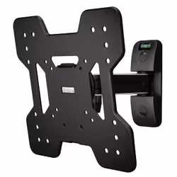 Hama 118052, 75 x 75 mm, 200 x 200 mm, -15 - 15°, 6°, Aluminium, Plastique, Chrome, Noir