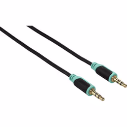 Hama 1m 3.5mm/3.5mm, 3,5mm, Mâle, 3,5mm, Mâle, 1 m, Vert, Noir