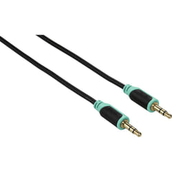 Hama 1m 3.5mm/3.5mm câble audio 3,5mm Vert, Noir