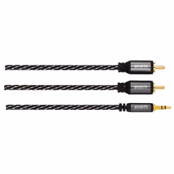 Avinity 00127077, 2 x RCA, Mâle, 3,5mm, Mâle, 1,5 m, Noir