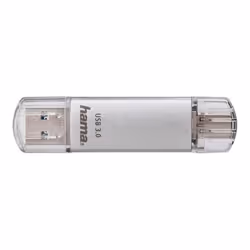 Hama C-Laeta, 64 Go, USB Type-A / USB Type-C, 3.2 Gen 1 (3.1 Gen 1), 70 Mo/s, Argent