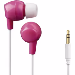 Hama Thomson EAR3106P, Avec fil, 20 - 20000 Hz, Musique, Écouteurs, Rose, Blanc