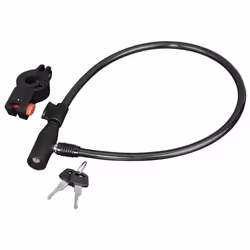 Hama 00178109, Antivol, Noir, Plastique, Acier, Clé, 650 mm
