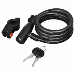 Hama 00178110, Antivol, Noir, Plastique, Acier, Clé, 1200 mm