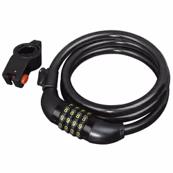 Hama 00178111, Antivol, Noir, Verrouillage à combinaison, 1200 mm