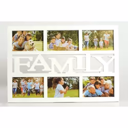 Hama Budapest - Family, Verre, Plastique, Synthétique, Blanc, Multi cadre, 10 x 15 cm, 10 x 15 cm, Clip de fixation
