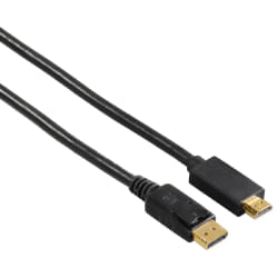 Hama 1.8m, DisplayPort/HDMI 1,8 m Noir