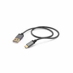 Hama 1.5m, USB2.0-A/USB2.0-C, 1,5 m, USB A, USB C, USB 2.0, Mâle/Mâle, Anthracite