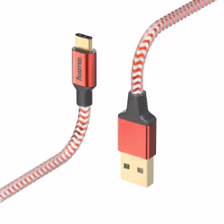 Hama 00178296, 1,5 m, USB A, USB C, USB 2.0, Mâle/Mâle, Rouge