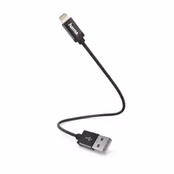 Hama 178280, 0,2 m, Lightning, USB A, Noir, Nickel, USB 2.0