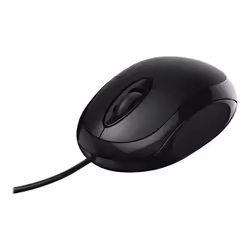 Hama MC-100, Droitier, Optique, USB Type-A, 1000 DPI, Noir
