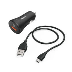 Hama 00178337 chargeur d'appareils mobiles Téléphone portable Noir Allume-cigare Auto