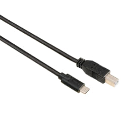 Hama 00135743 câble USB 1,8 m USB 2.0 USB C USB B Noir
