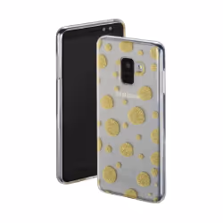 Hama Golden Circles, Housse, Samsung, Galaxy A8 (2018), 14,2 cm (5.6"), Or, Transparent