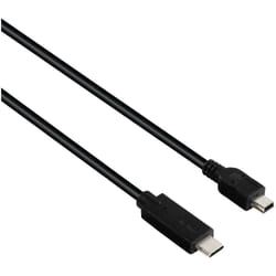 Hama 00135744 câble USB 0,75 m USB 2.0 Mini-USB B USB C Noir