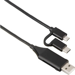 Hama 00135745 câble USB 1 m USB 2.0 USB A USB C Noir