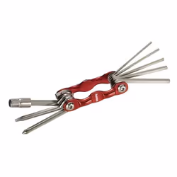 Hama 00178128, Outils de bicyclette, Kit d'outils pour bicyclette, Métallique, Rouge, Clé Allen, 2,2.5,3,4,5,6,8 mm, 1 pièce( ...