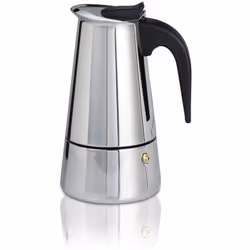 Xavax 00111230, Cafetière à moka, 0,25 L, Noir, Argent, Acier inoxydable, 6 tasses, Plastique
