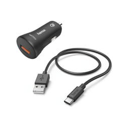 Hama 00183231 chargeur d'appareils mobiles Smartphone Noir Allume-cigare Charge rapide Auto