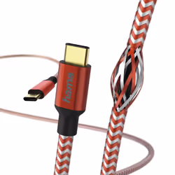 Hama Reflective câble USB 1,5 m USB 2.0 USB C Rouge