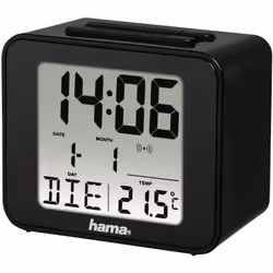 Hama Cube, Réveil numérique, Noir, Plastique, Micro AAA, 70 mm, 60 mm