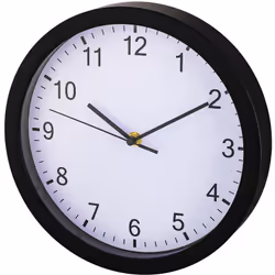 Hama Pure, Horloge murale à quartz, Cercle, Noir, AA, 25 cm