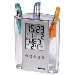 Hama 00186356, Thermomètre électrique, Intérieure, Numérique, Argent, Table, Rectangulaire