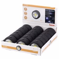 Hama Round Pro, Éclairage suspendu extérieur, Noir, Plastique, Batterie, AAA, 70 mm