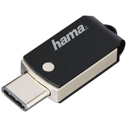 Hama C-Turn lecteur USB flash 64 Go USB Type-C 3.2 Gen 1 (3.1 Gen 1) Noir, Argent
