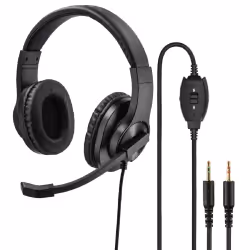 Hama HS-P300, Avec fil, Jouer, 20 - 20000 Hz, Casque, Noir