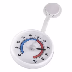 Hama 00186409, Thermomètre mécanique, Extérieure, Analogique, Bleu, Rouge, Blanc, Plastique, fenêtre