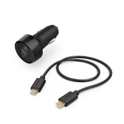 Hama 00183327 chargeur d'appareils mobiles Smartphone, Tablette Noir Allume-cigare Charge rapide Auto