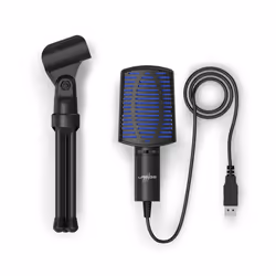 uRage Stream 100 Noir, Bleu Microphone de console de jeu
